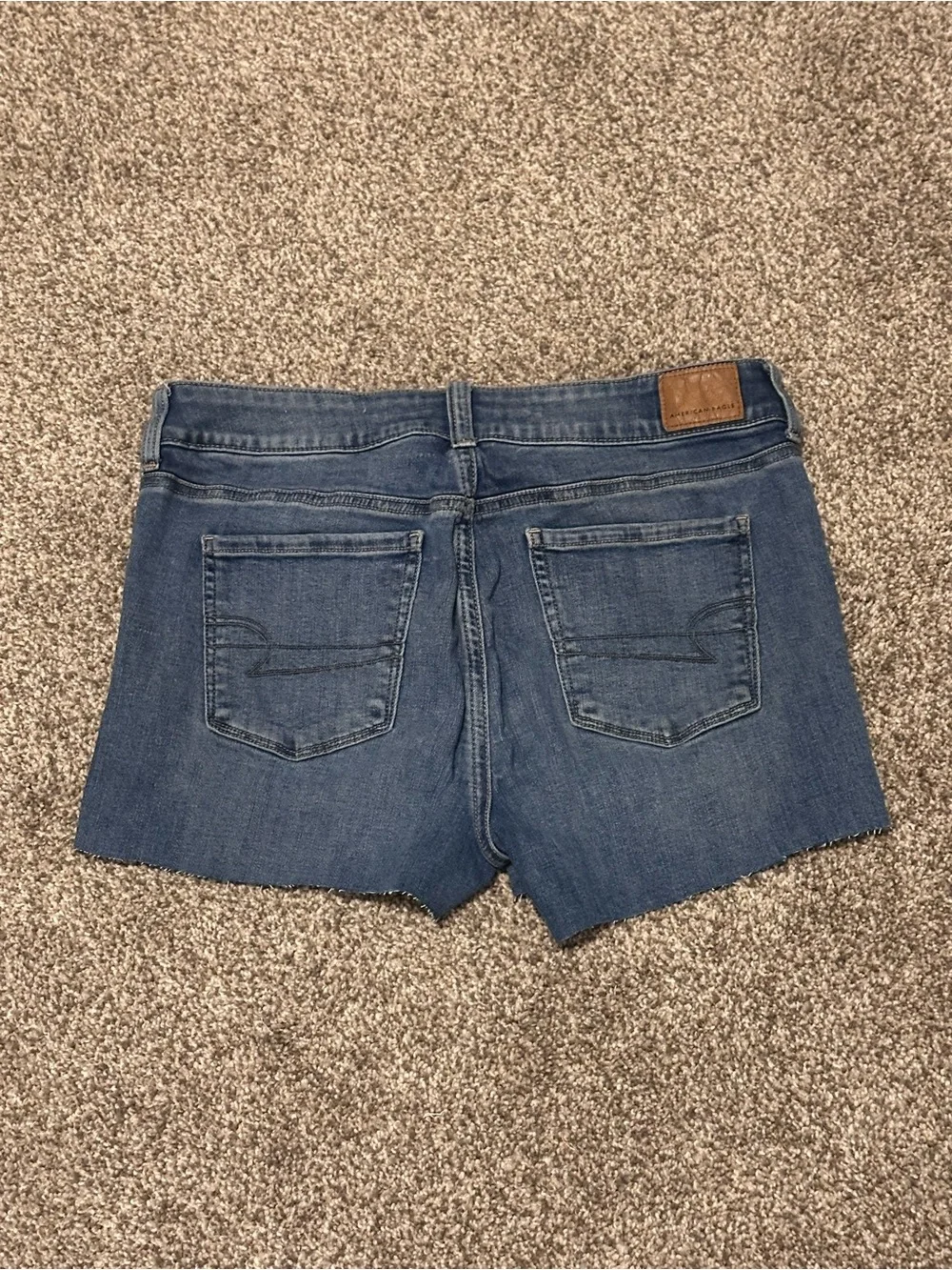 American Eagle Outfitters Dark Blue Denim Cutoff Shorts